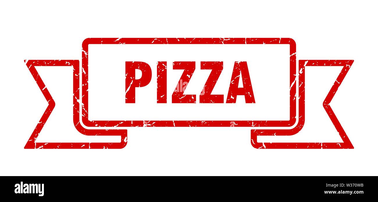 Pizza grunge Band. pizza pizza Banner anmelden. Stock Vektor