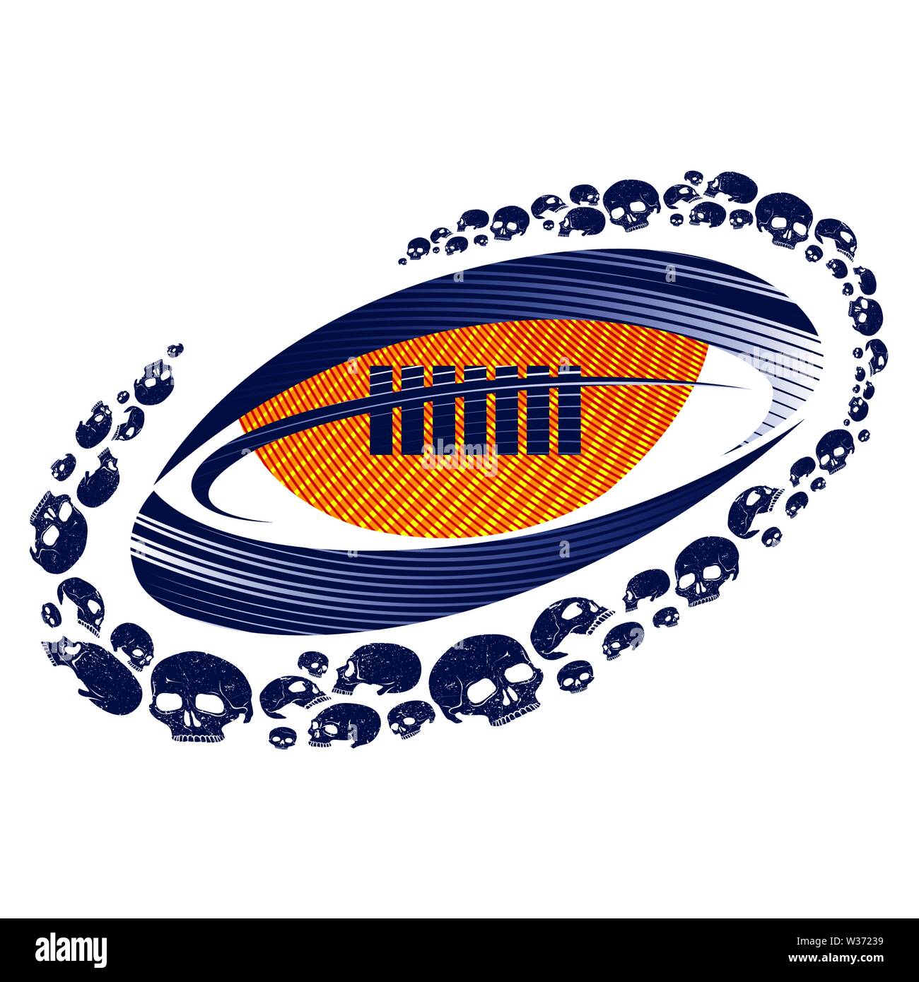 Rugby Ball Grafiken Vektor illustration Stock Vektor