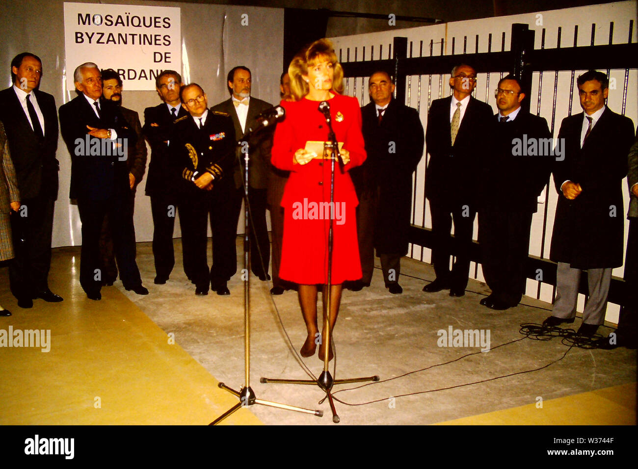Königin Noor von Jordanien erscheint in Lyon, Frankreich Stockfoto