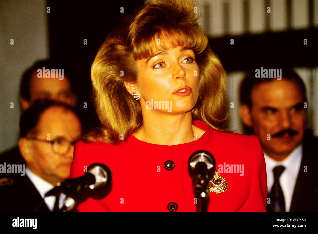 Königin Noor von Jordanien erscheint in Lyon, Frankreich Stockfoto