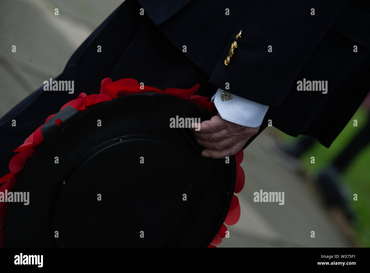 D-Day 75 Jahre Gedenkfeiern in Liverpool War Memorial, die von lokalen regimental Veteranen, hochrangige Arm, Navy und R.A.F Veteranen besucht Stockfoto