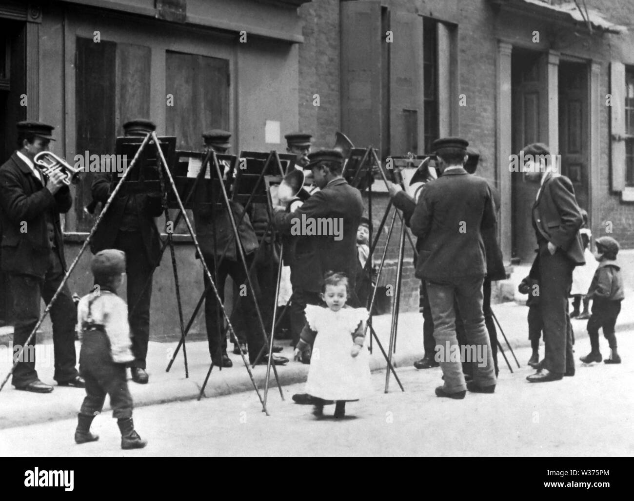 Straßenmusikanten in London Stockfoto