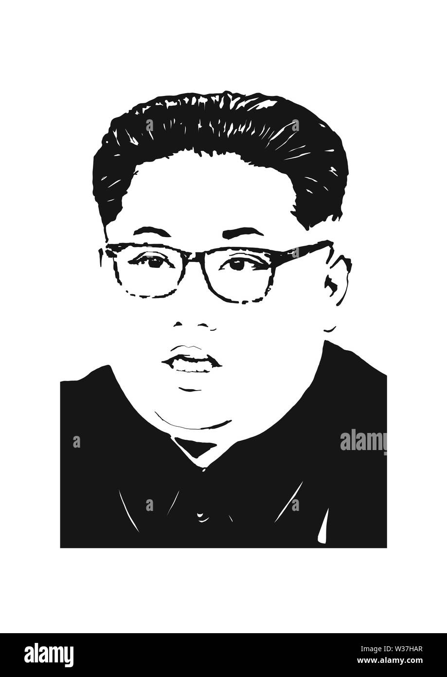 Kim Jong Un Abbildung Stockfoto