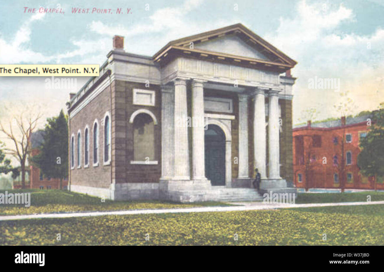 Die alten Kadett Kapelle in West Point in ihrer ursprünglichen Lage, vor 1911 Stockfoto