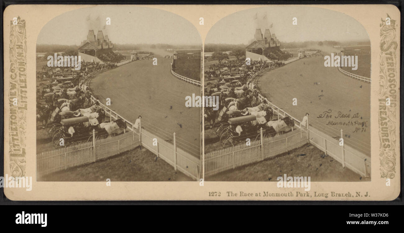 Das Rennen in Mammoth Park, Long Branch, New Jersey, Robert N Dennis Sammlung von stereoskopische Ansichten 6. Stockfoto