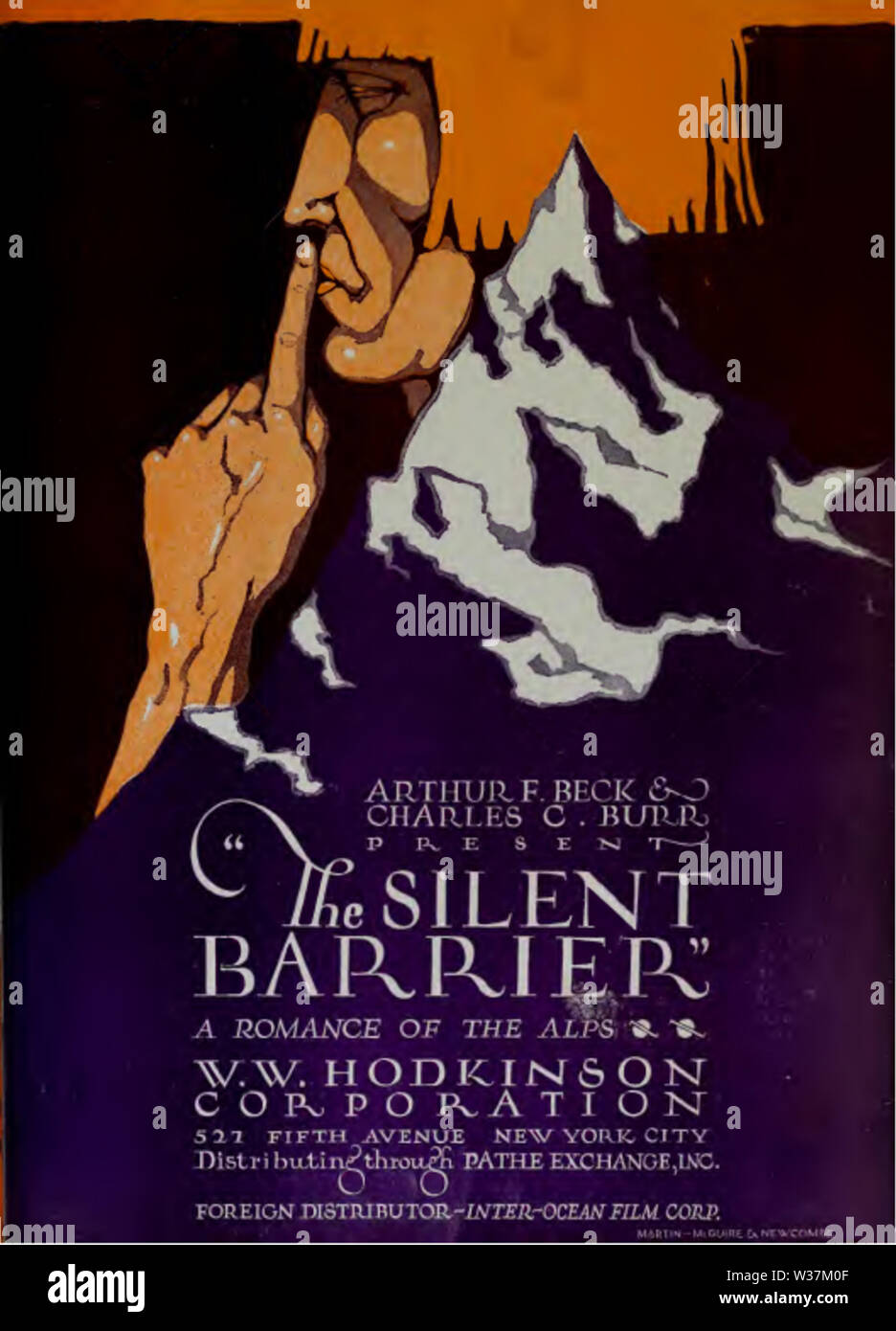 Die Stille Barriere von William Worthington Film täglich 1920 Stockfoto