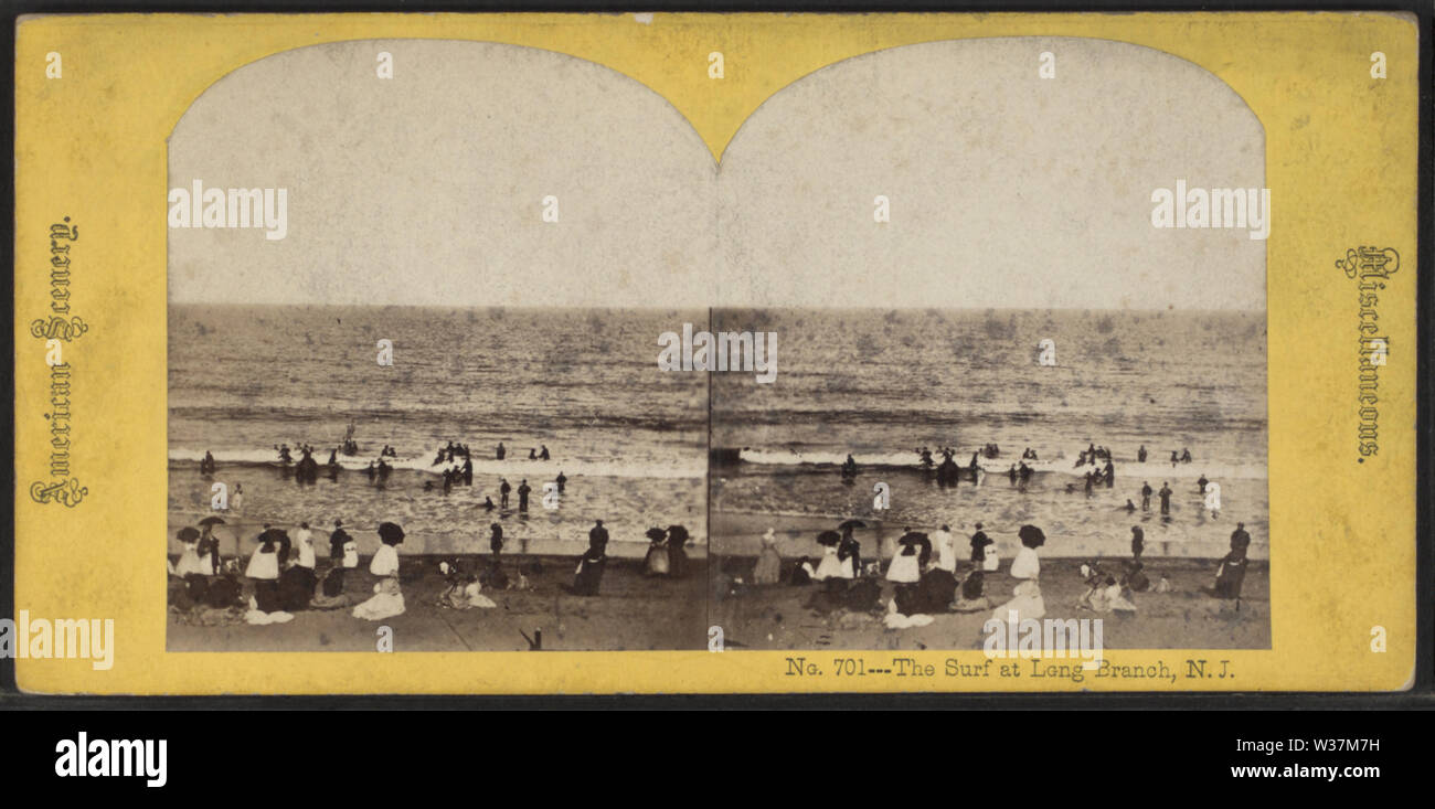 Die Brandung am Long Branch, New Jersey, Robert N Dennis Sammlung von stereoskopische Ansichten Stockfoto