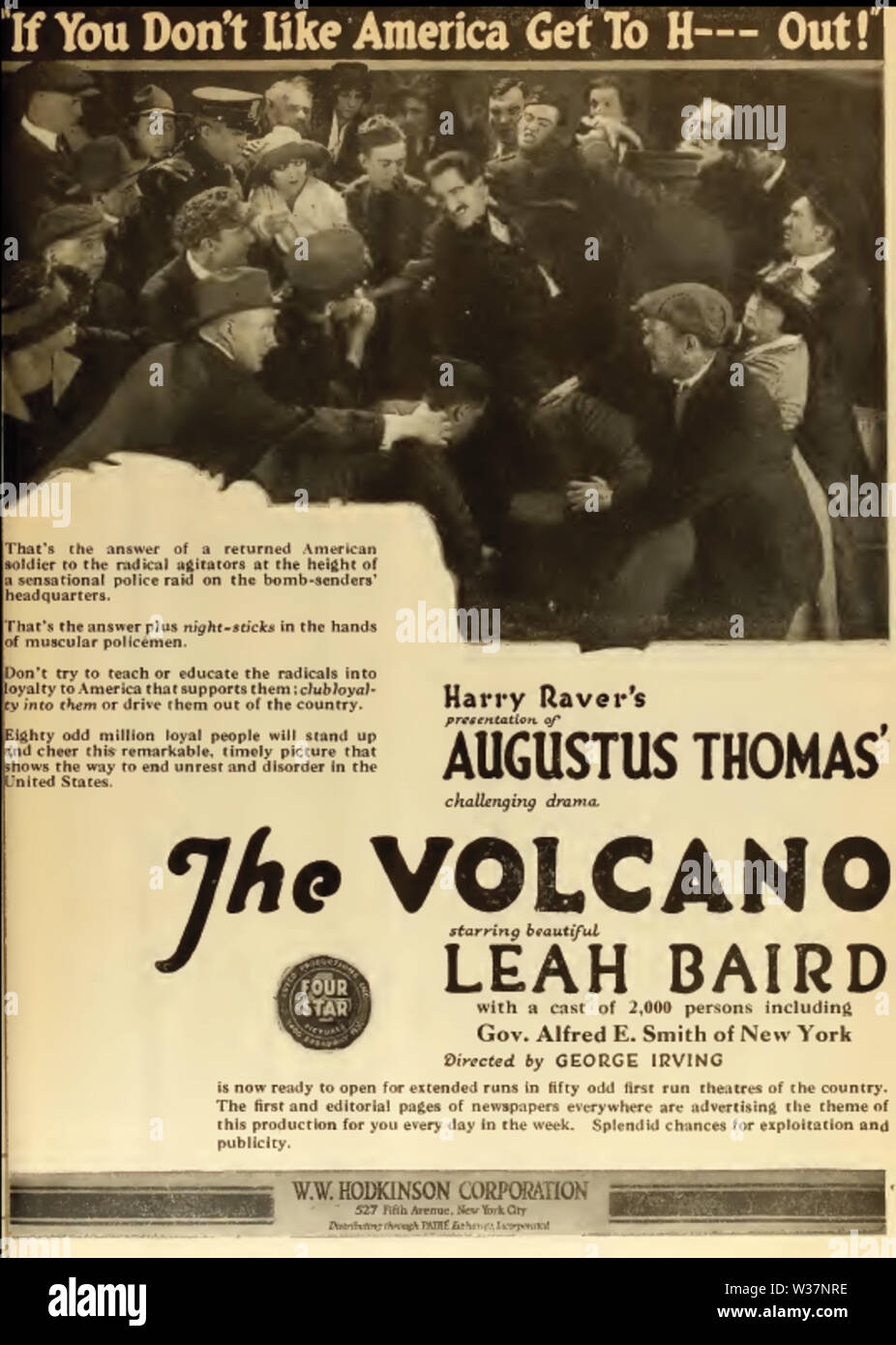 Der Vulkan George Irving Film Dalily 1919 Stockfoto