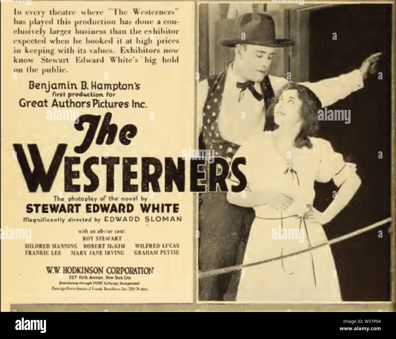 Die Westler Edward Sloman Film täglich 1919 Stockfoto