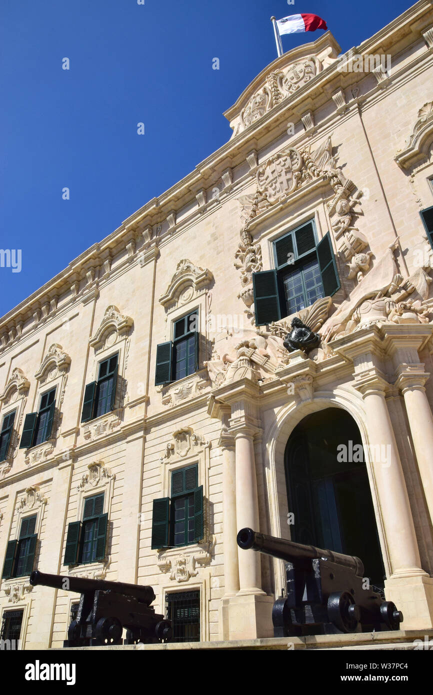 Auberge de Castille, Büro des Ministerpräsidenten, Valletta, Malta, Europa Stockfoto