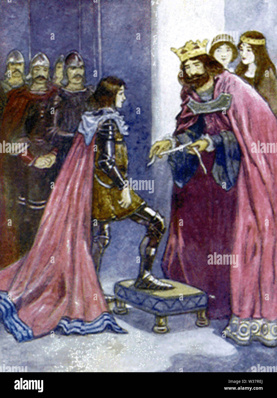 Bild von Edward, der schwarze Prinz, Ritter des Strumpfband von Edward III. Stockfoto