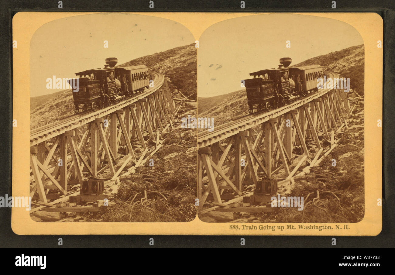 Zug gab, Mt Washington, NH, von Littleton, Co5 Stockfoto