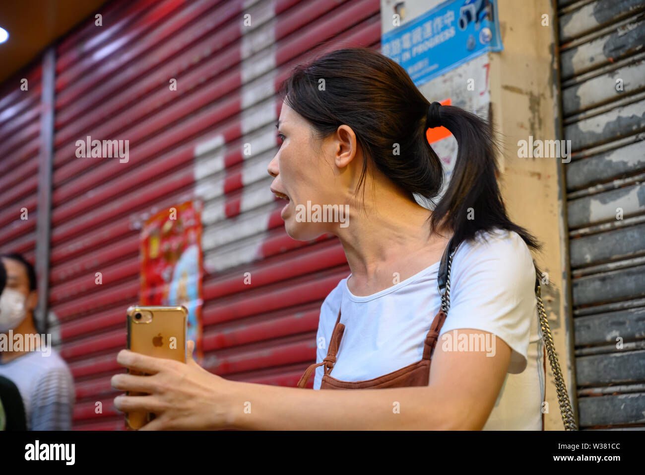 Hongkong - Juli 13, 2019: Hongkong 713 Protest gegen Wasser waren Händler und Auslieferung Rechnung. Stockfoto