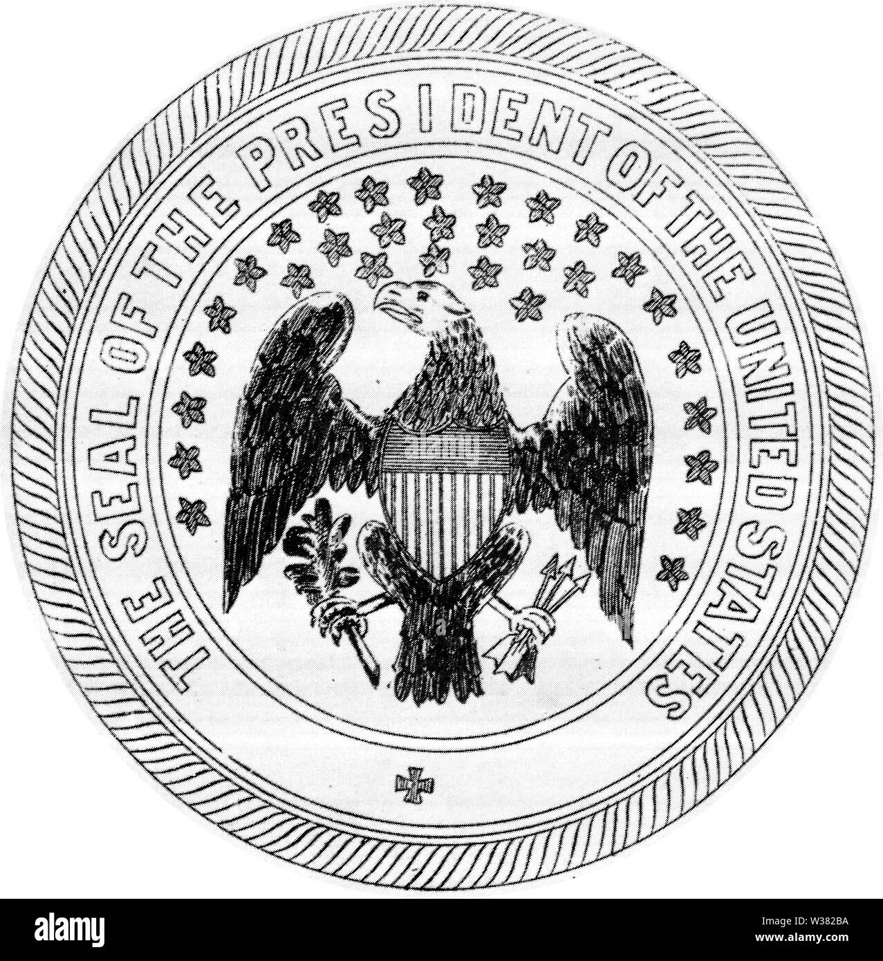 US-Präsidentschaftswahl Dichtung 1850 Stockfoto