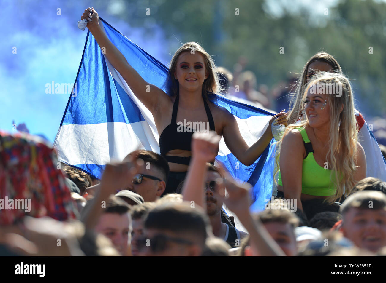 Glasgow, UK. 13. Juli, 2019. DMA's live im Konzert an TRNSMT Music Festival auf der großen Bühne. Credit: Colin Fisher/Alamy leben Nachrichten Stockfoto