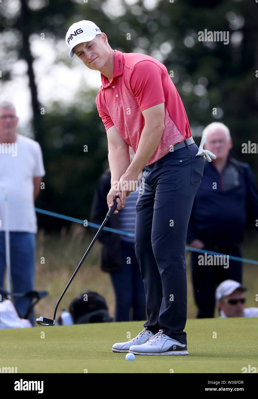 Schottlands Calum Hill im 9. grün während Tag drei der Aberdeen Standard Investitionen Scottish Open im Renaissance Club, North Berwick. Stockfoto