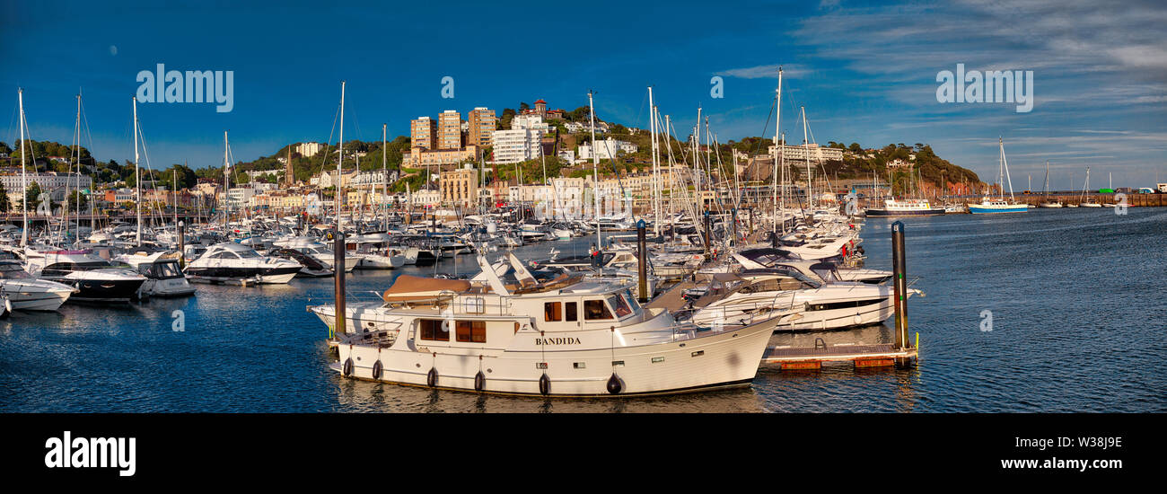 De - Devon: Panoramablick von Torquay Marina (HDR-Bild) Stockfoto
