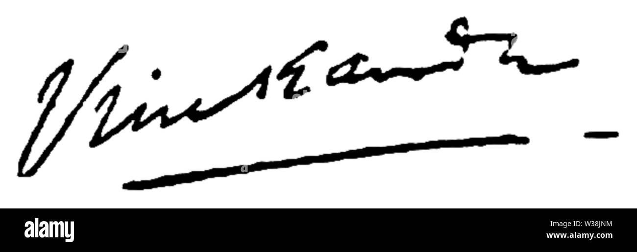 Vivekananda-Signature-Transparent Stockfoto