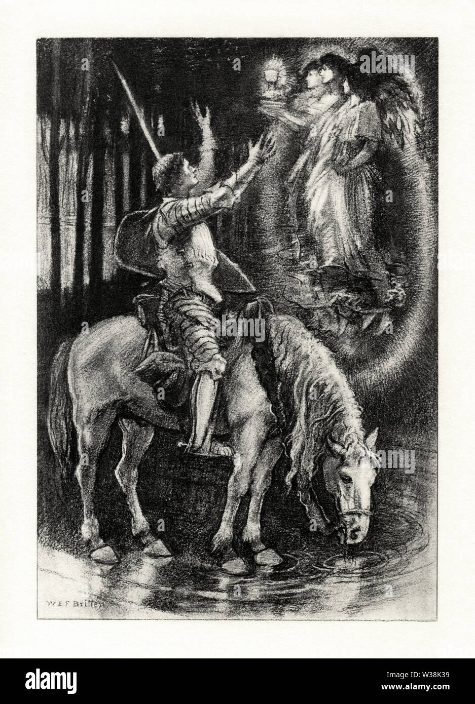 WEF Britten - Die frühen Gedichte von Alfred Lord Tennyson - Sir Galahad Stockfoto