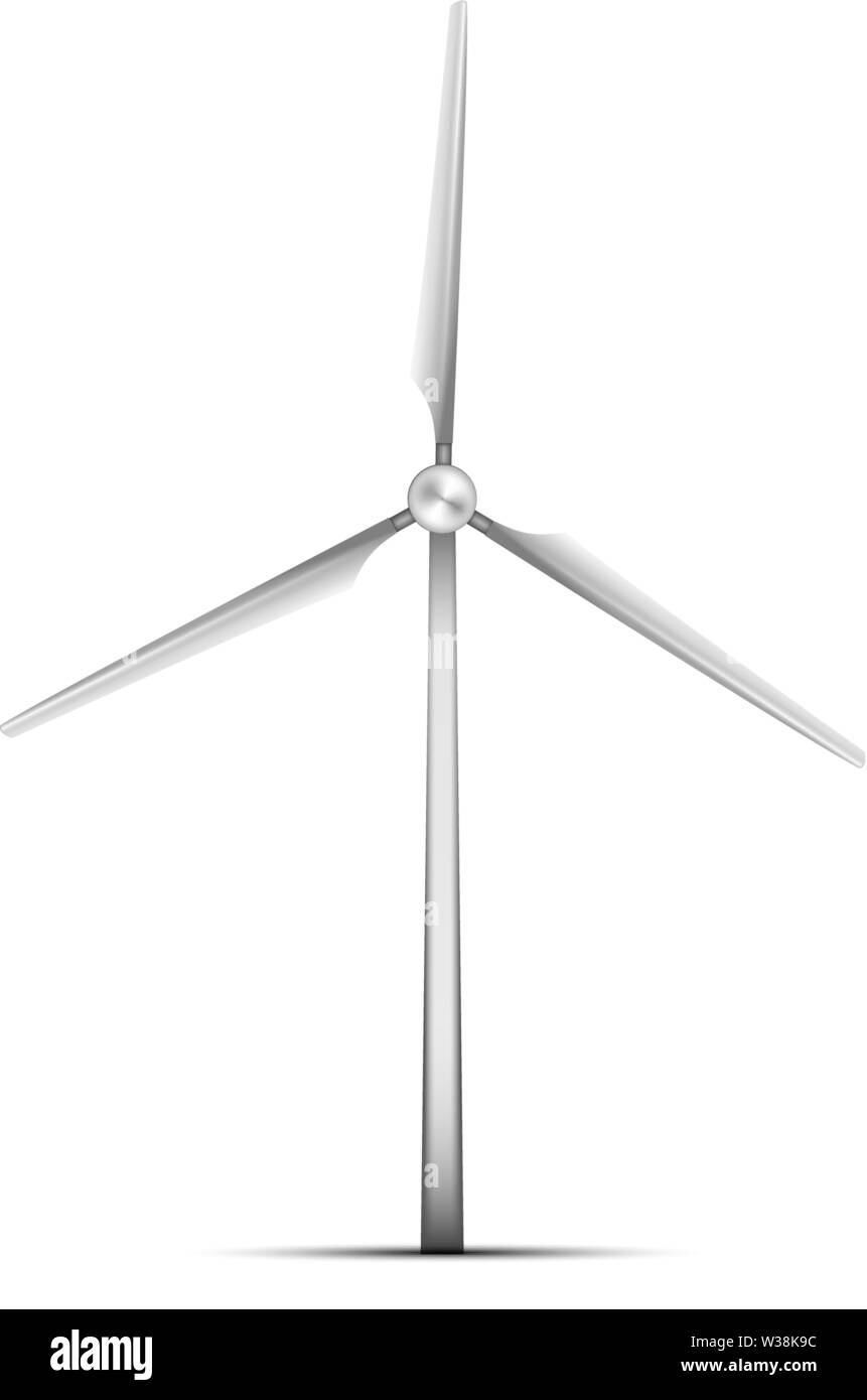 Wind Generator auf grauem Hintergrund. Stock Vektor