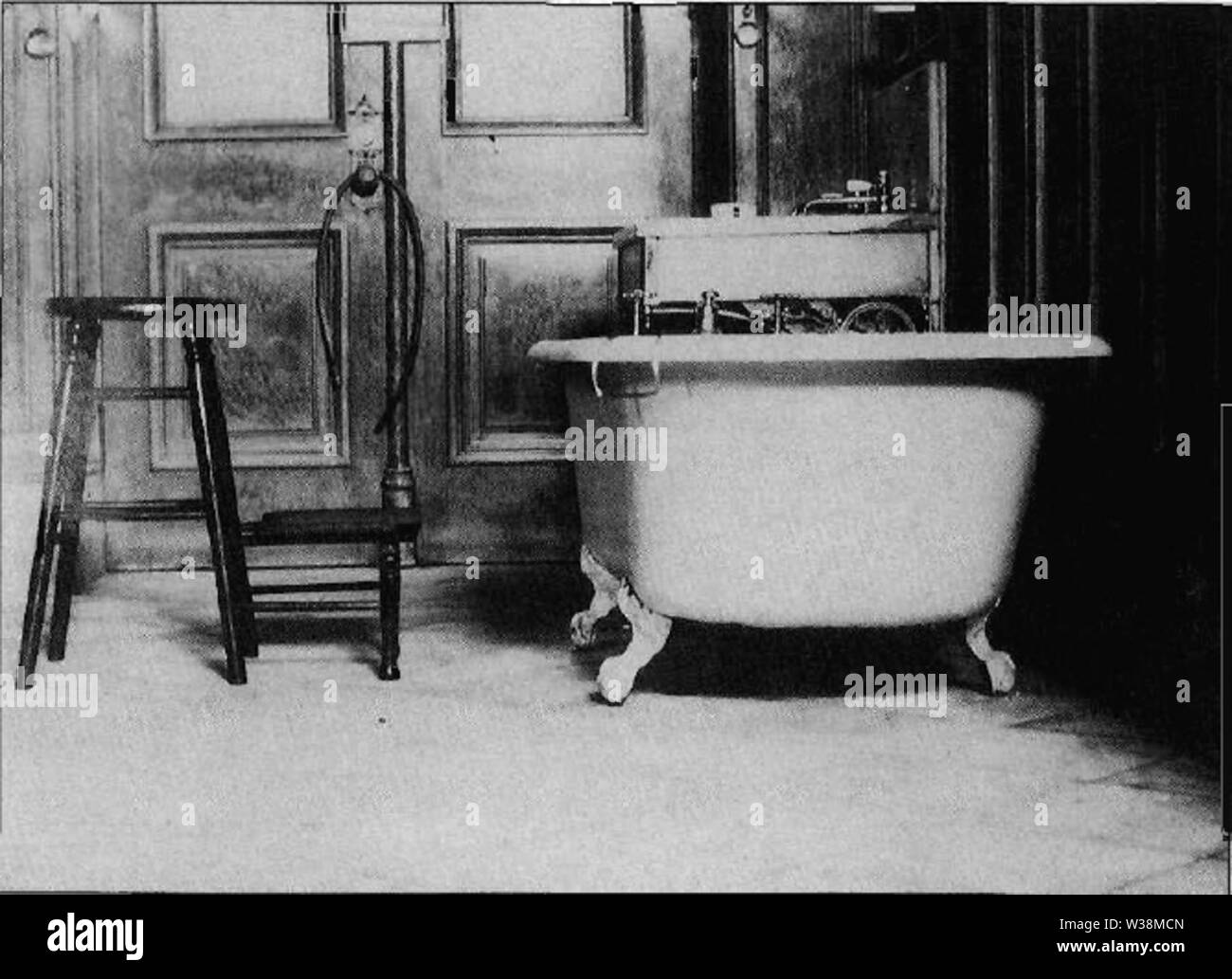 Waschen und Salbung Whirlpool im Salt-Lake-Tempel, Juni 1911 Stockfoto