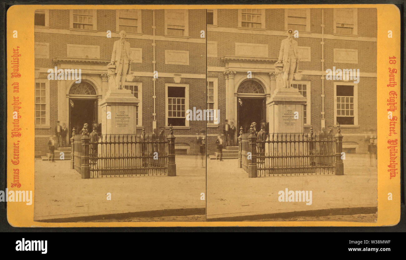 Washington-Statue, von Cremer, James, 1821-1893 7 Stockfoto