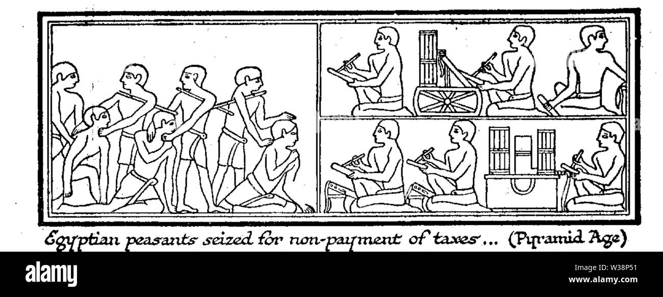 Wells ägyptische Bauern steuern Stockfoto