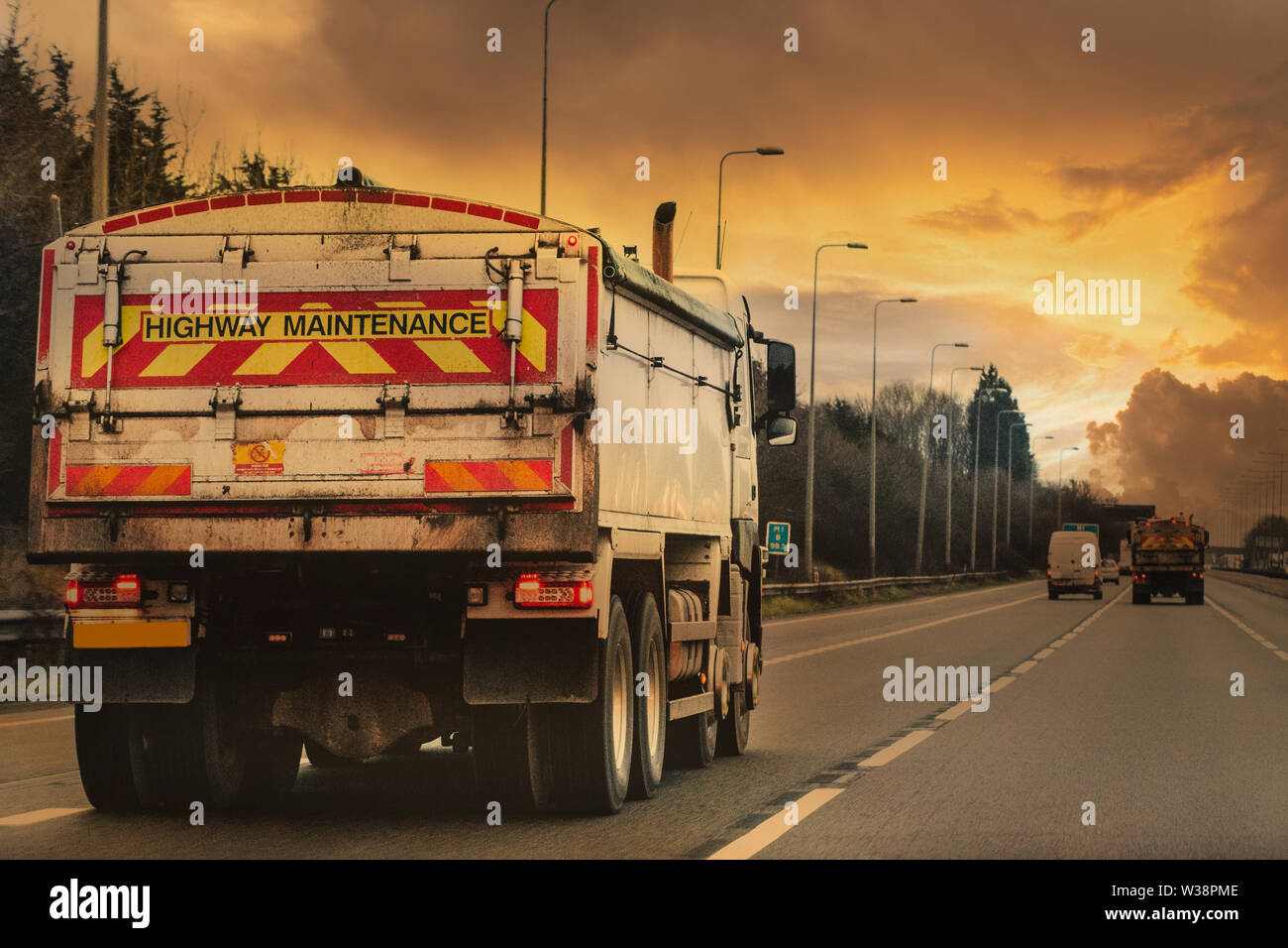 Bau Lkw/LKW-Transport von Gütern über Nation Stockfoto