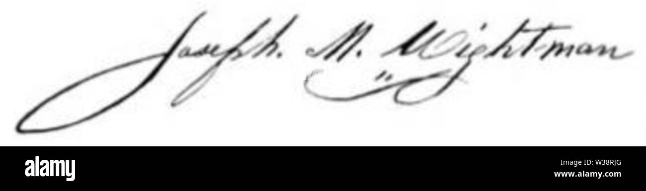 Wightman Signatur Stockfoto