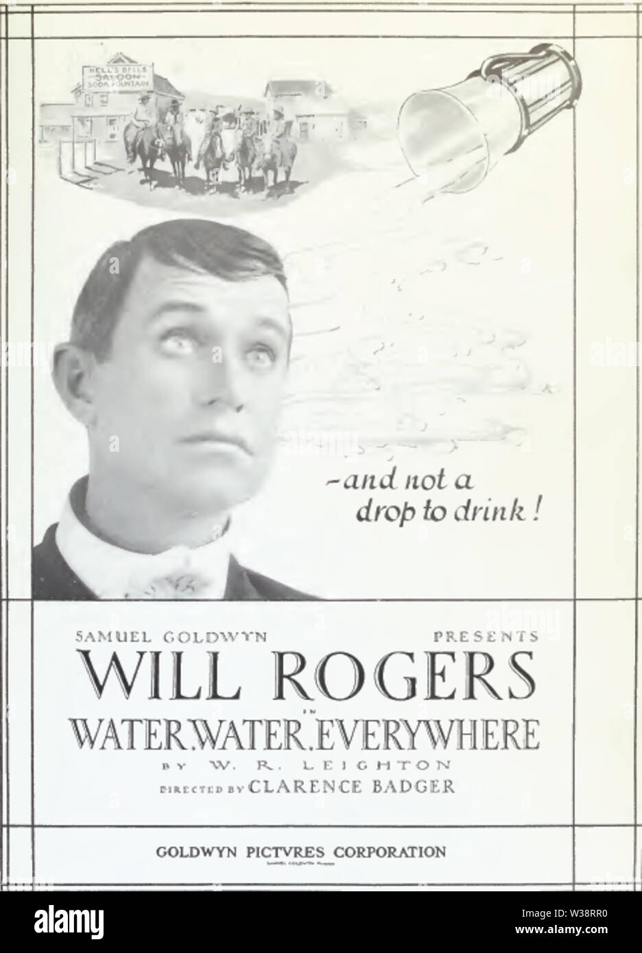 Will Rogers in Wasser, Wasser, überall von Clarence Badger Film täglich 1920 Stockfoto
