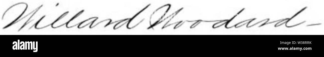 Willard Woodard Signatur Stockfoto