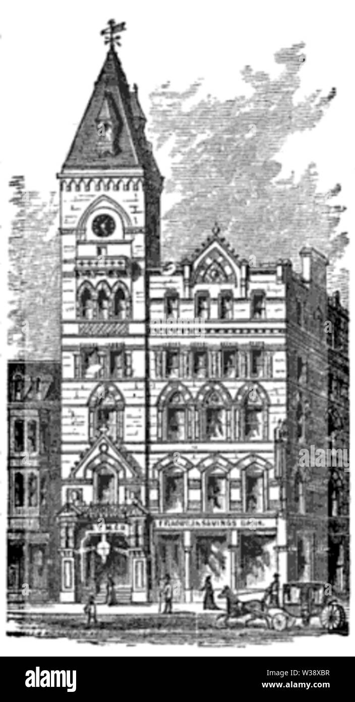 YMCUnion BoylstonSt StrangersGuideToBoston 1883 Stockfoto