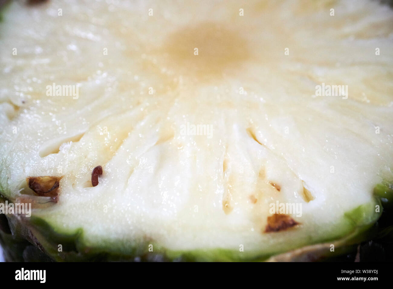 Frisch geschnittene Ananas detail USA Vereinigte Staaten von Amerika Stockfoto