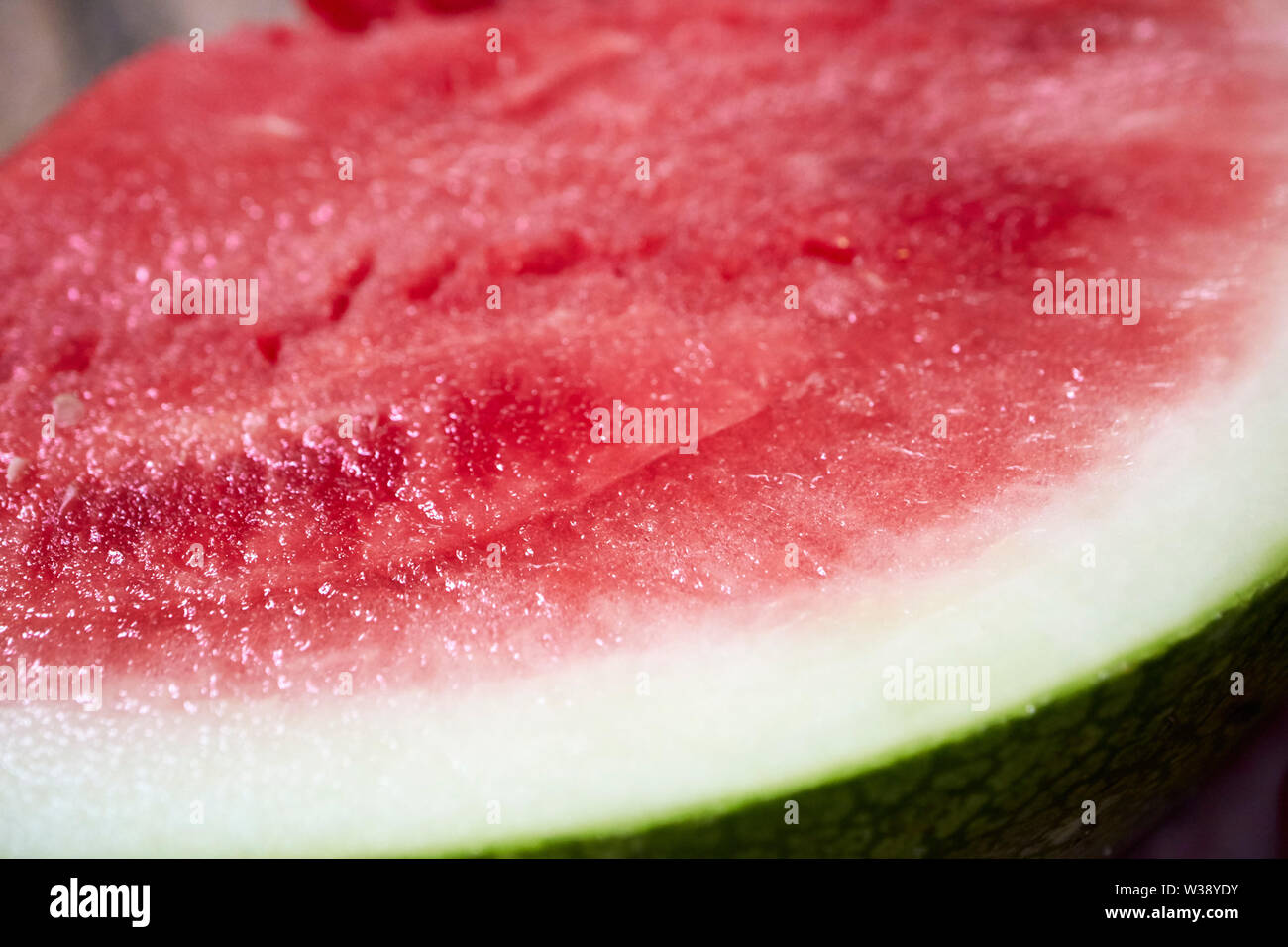 Frisch geschnittene Kernlose Wassermelonen detail USA Vereinigte Staaten von Amerika Stockfoto
