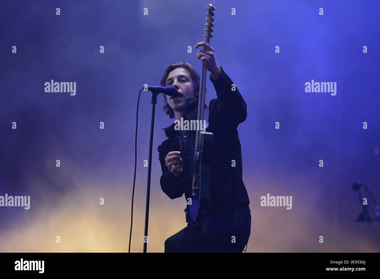 Glasgow, UK. 13. Juli 2019. Van McCann (siehe Abbildung), aus Wels und der Bottlemen TRNSMT 2019 live in Glasgow am Grün. Credit: Colin Fisher/Alamy Leben Nachrichten. Stockfoto