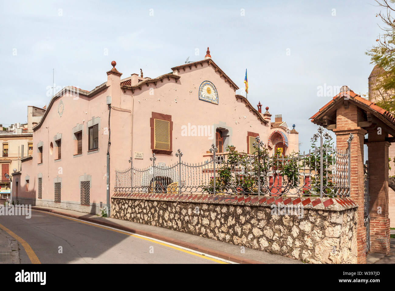 Palleja, Spanien. Village Historic Centre. Stockfoto