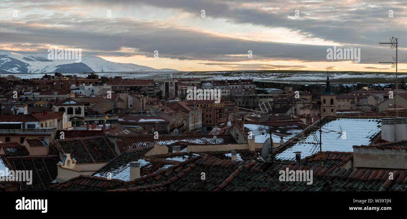Ein Blick auf Segovia, Spanien skyline Stockfoto