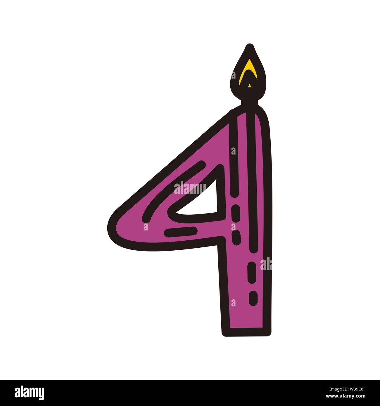 Kerze Feier Design Grafik Template Vector Stock Vektor