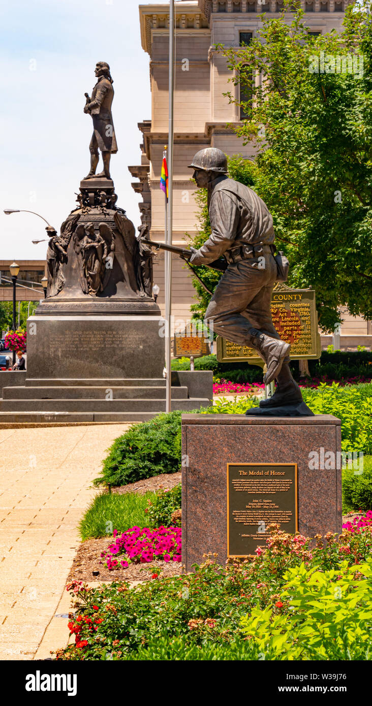 Die Ehrenmedaille Denkmal in Louisville - Louisville, USA - Juni 14, 2019 Stockfoto