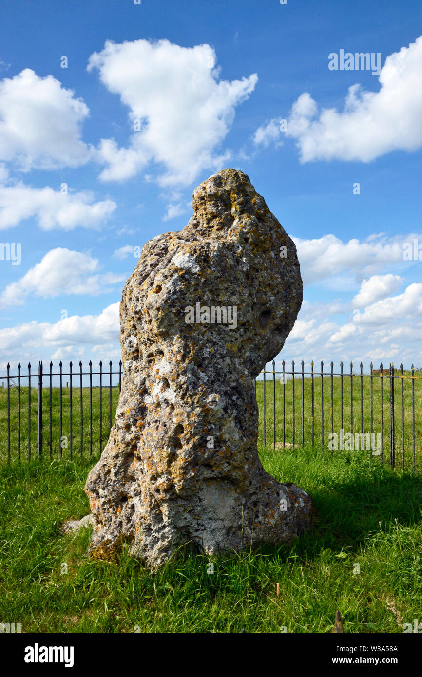 Der König Stein, der Rollright Stones, Stein, große Rollright, Chipping Norton, Oxfordshire, UK Stockfoto