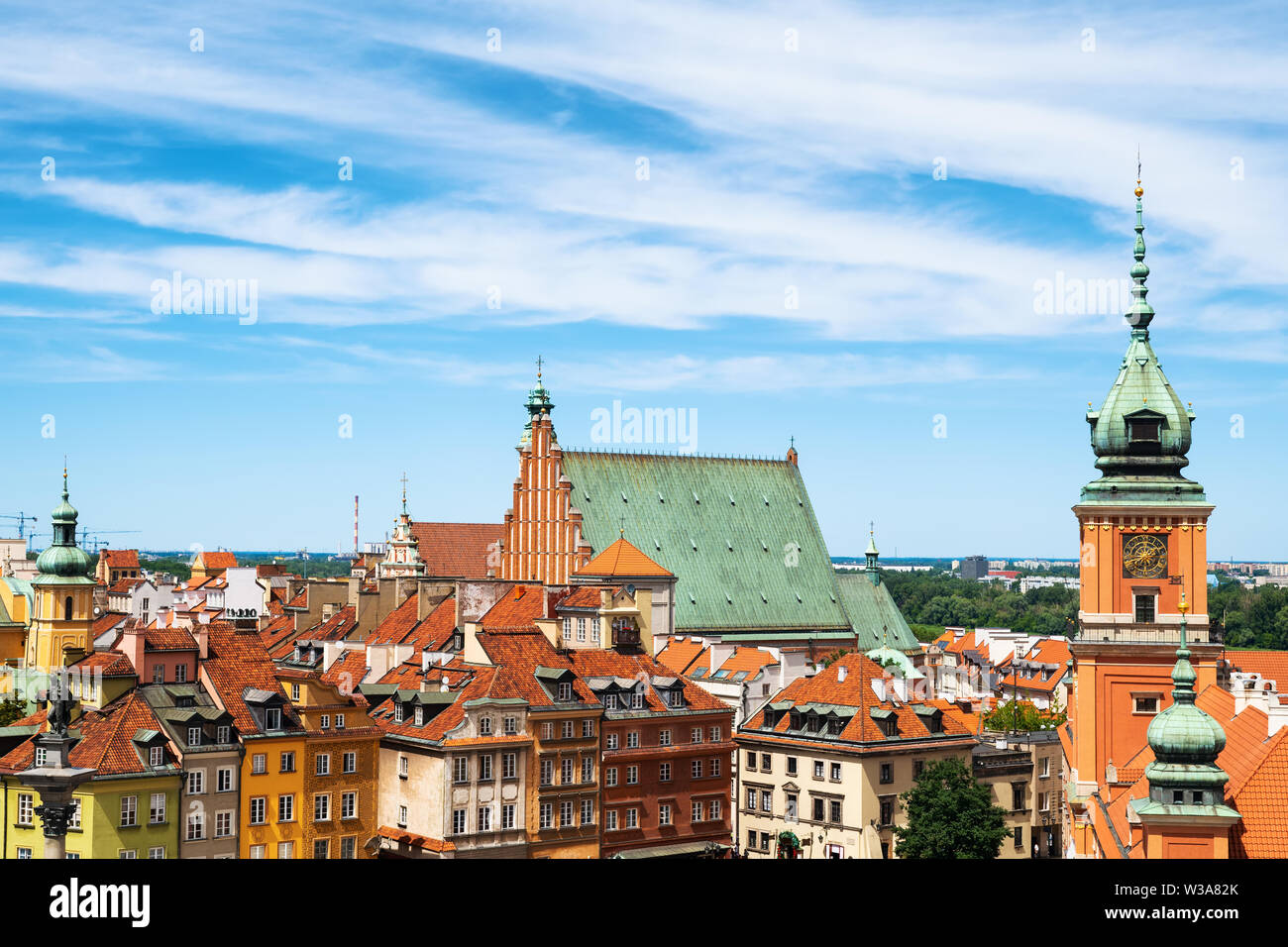 Altstadt Skyline in Warschau in Polen. Stockfoto