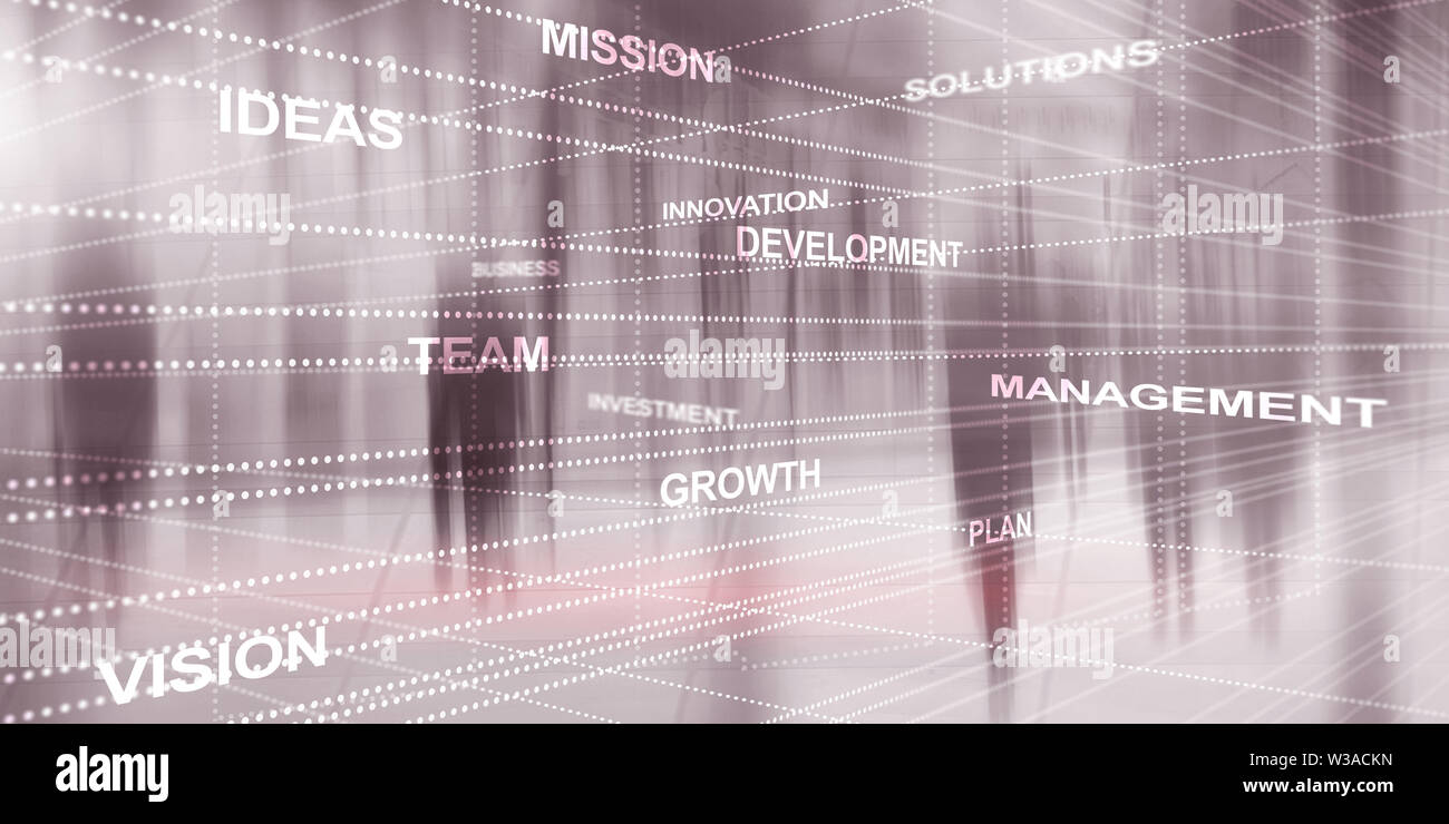 Abstrakte Geschäft Hintergrund Double Exposure mixed Media. Stockfoto