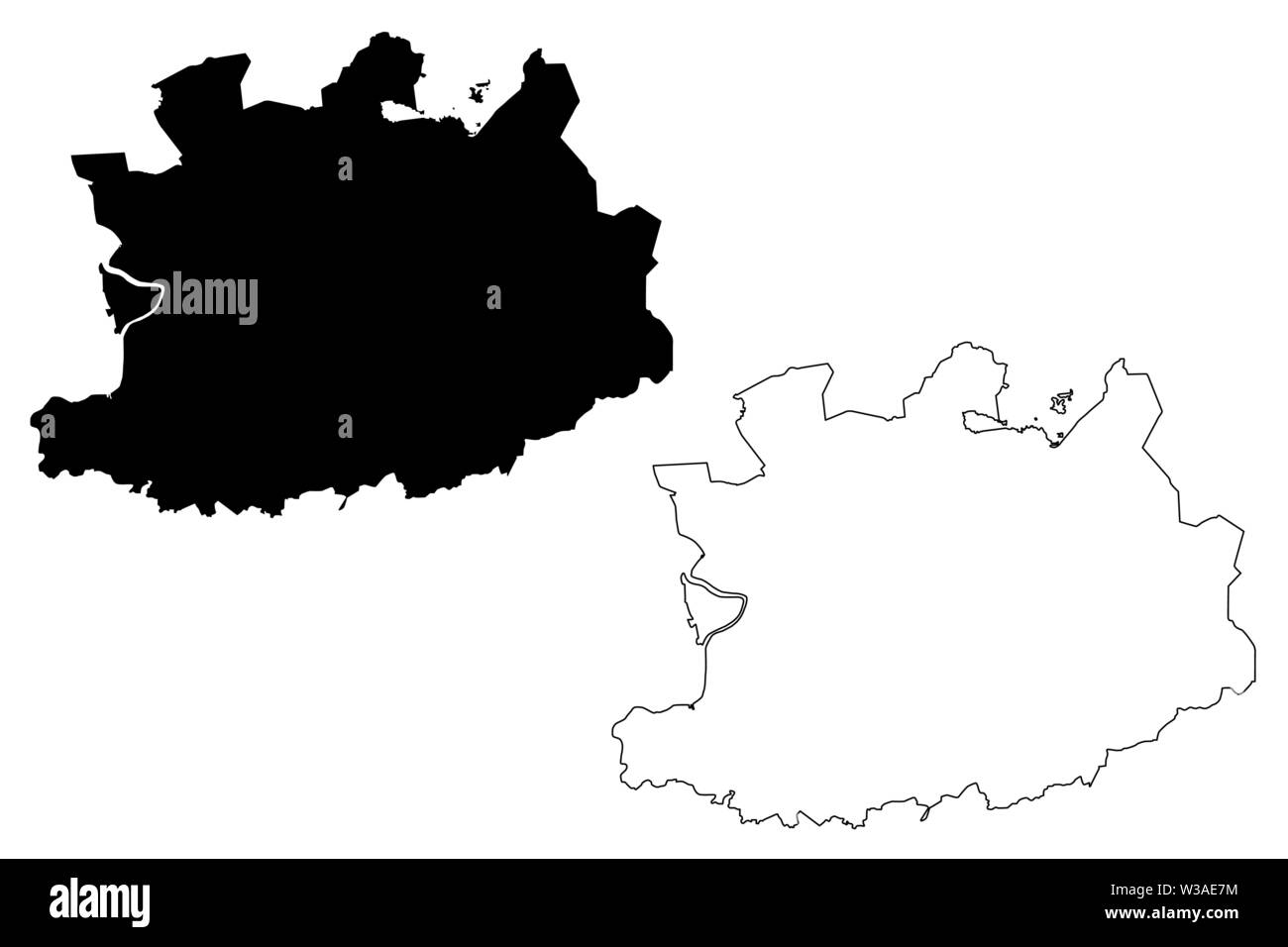 Provinz Antwerpen (Königreich Belgien, Provinzen Belgien, Flämische Region) Karte Vektor-illustration, kritzeln Skizze Antwerpen Karte Stock Vektor