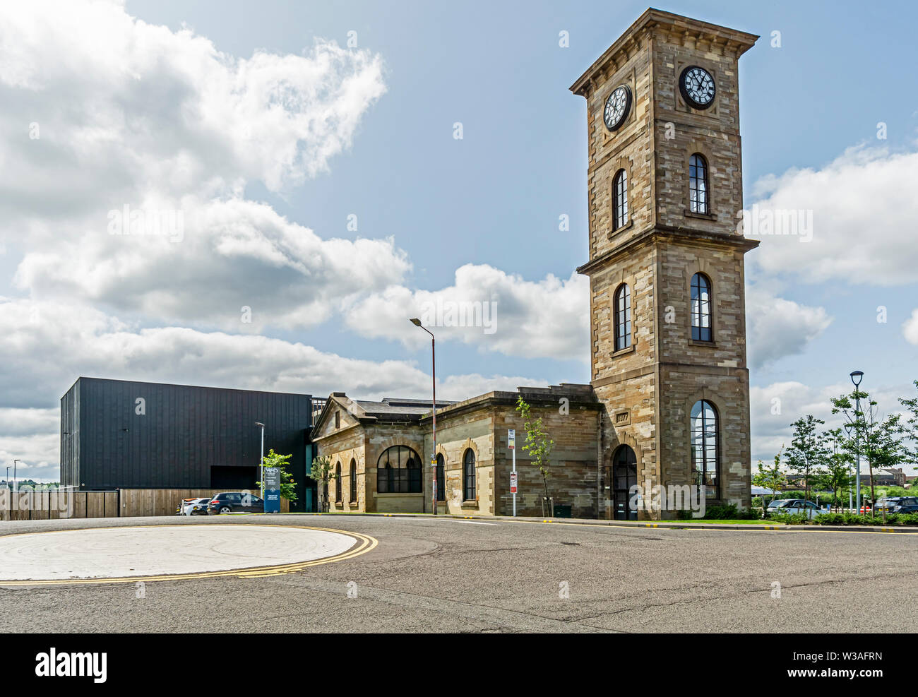 Die Clydeside Distillery, die alten Pumpenhaus, Queen's Dock, Stobcross Road, Glasgow, Schottland, Großbritannien Stockfoto