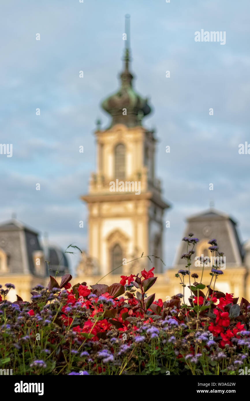 Berühmte ungarische Schloss (Schloss Festetics) in einer Stadt Keszthely. Stockfoto