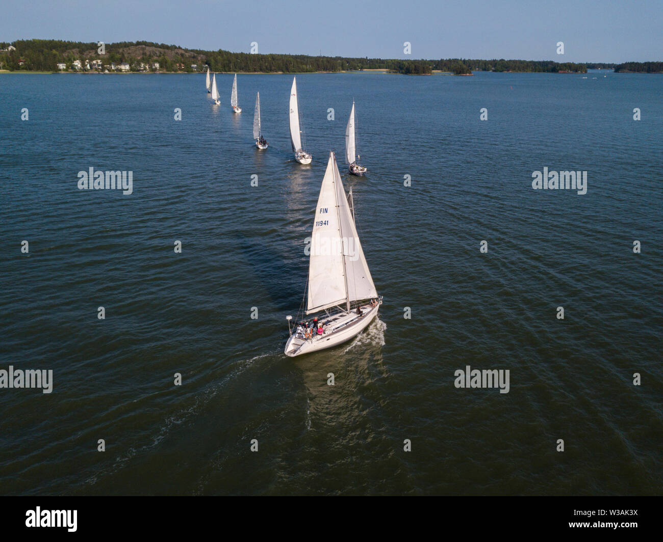 Finnische Landschaft Stockfoto
