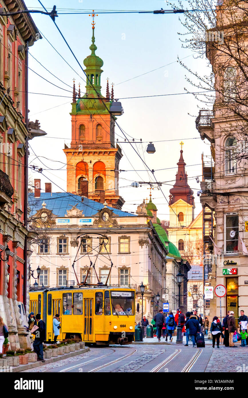 Rynok Square, Lemberg, Ukraine Stockfoto