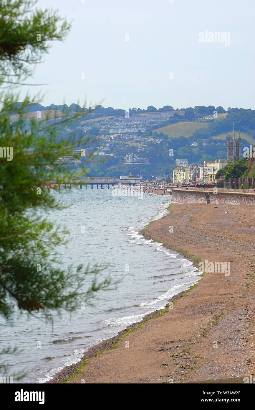 Der Blick entlang der Küste nach Teignmouth und Shaldon Stockfoto