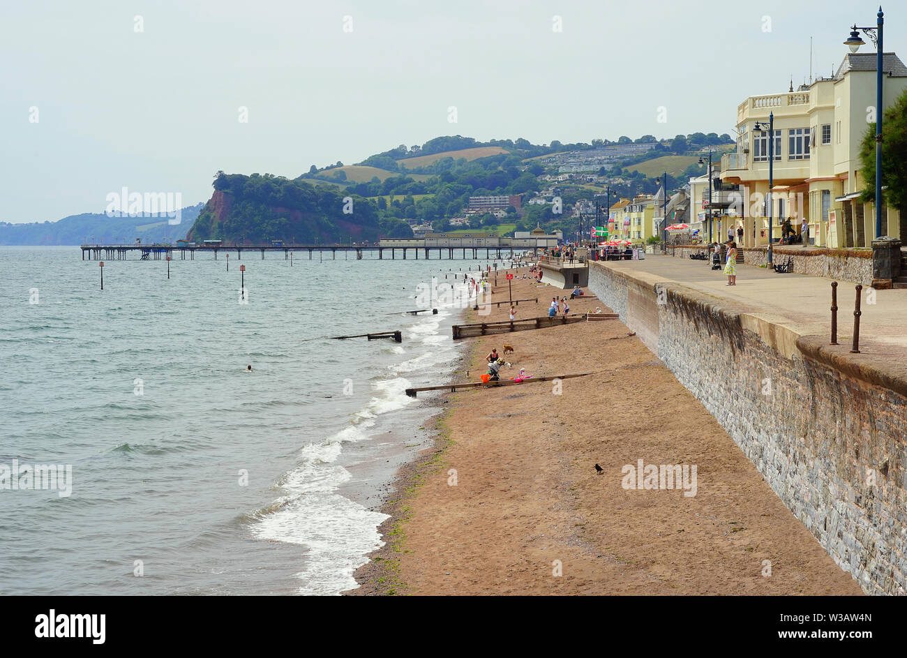 Der Blick entlang der Küste nach Teignmouth und Shaldon Stockfoto