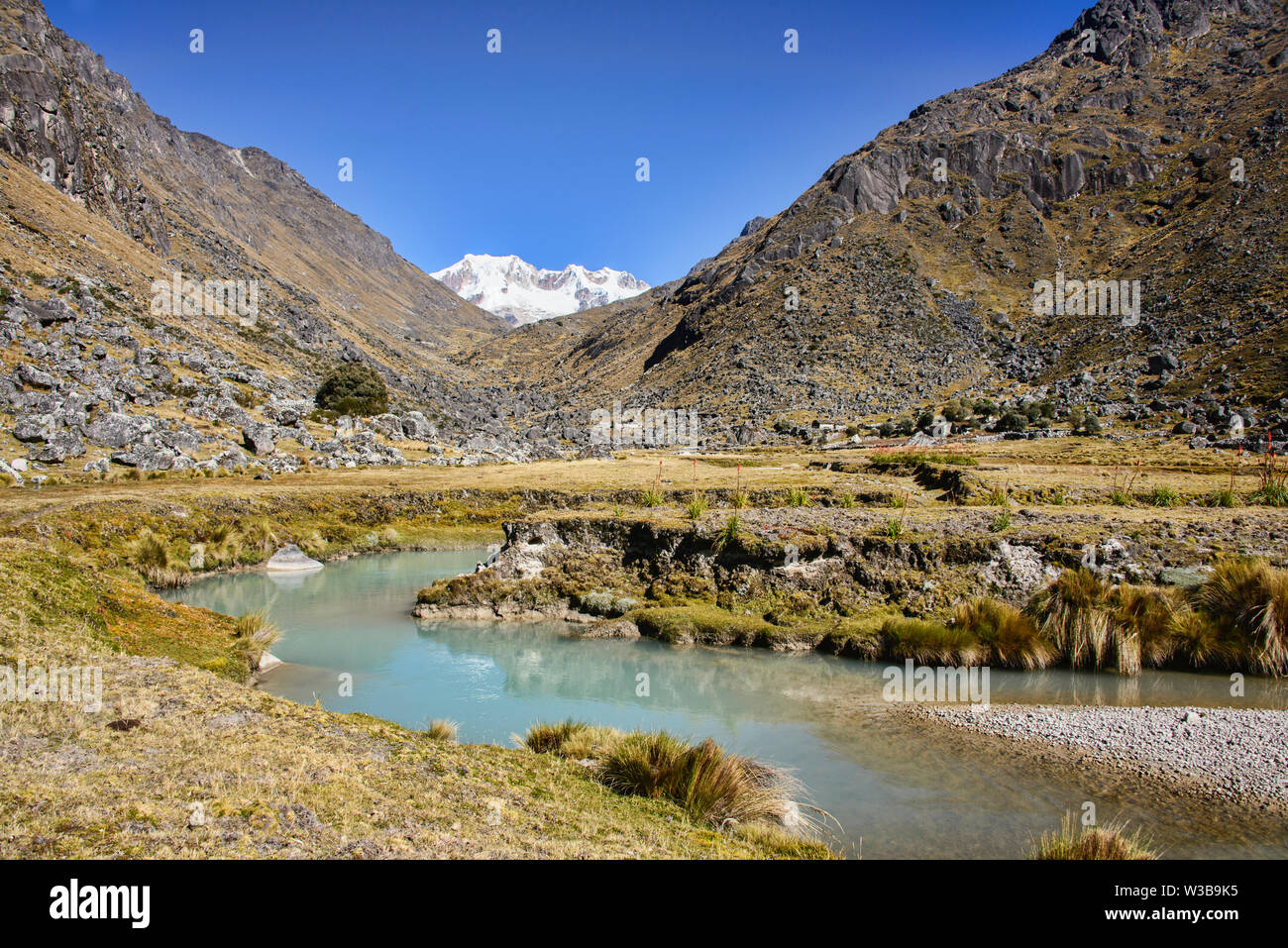Landschaft entlang der Cordillera Real mountain range, Bolivien Stockfoto
